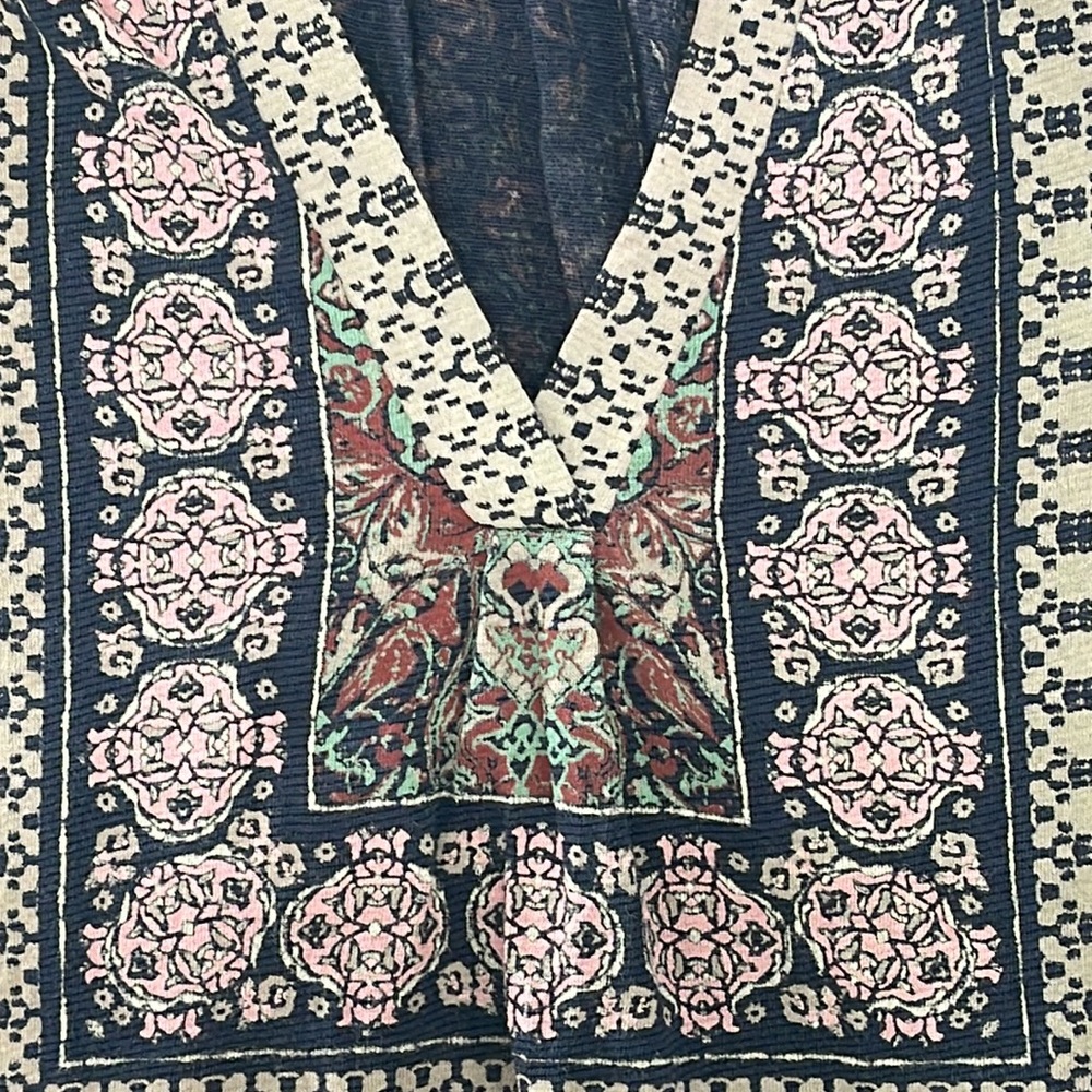 Lucky Brand Boho Short Sleeve Blouse Size Small - Picture 3 of 7